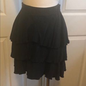 Guess by Marciano black tiered skirt